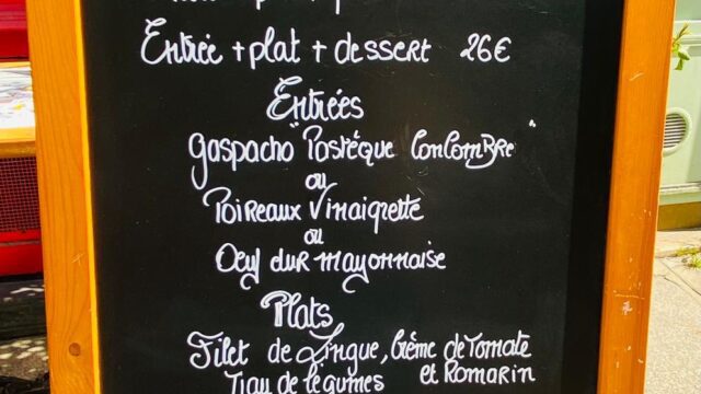 BISTROT À L’AFFICHE Paris ardoise menu