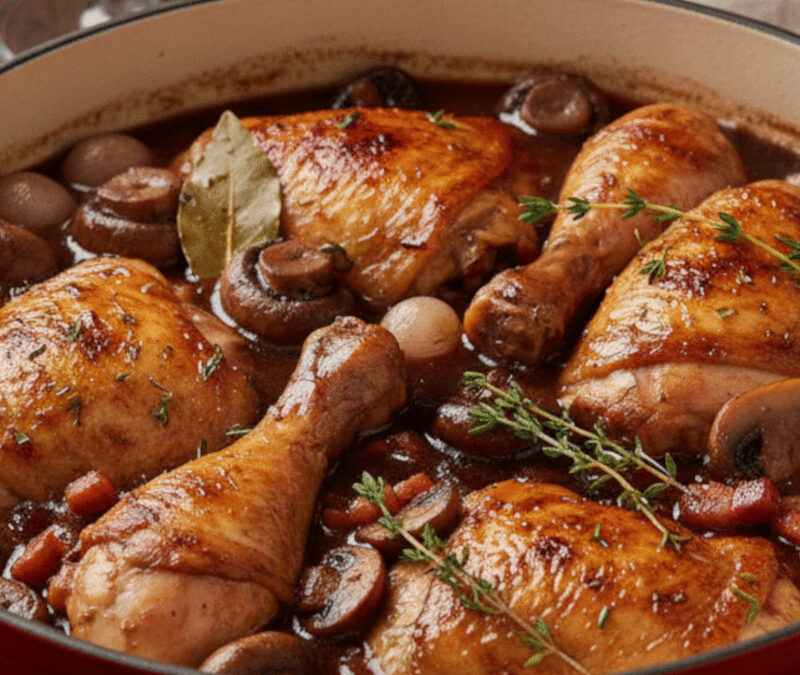 Le Coq au Vin : L&rsquo;épopée d&rsquo;un plat emblématique, entre rusticité et raffinement