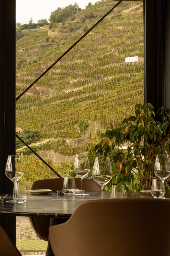 Restaurant Les gagères tupins et semons salle interieur panorama