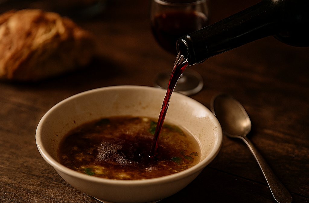 Chabrot : Le geste sacré qui transforme la soupe en rituel, héritage du Sud-Ouest