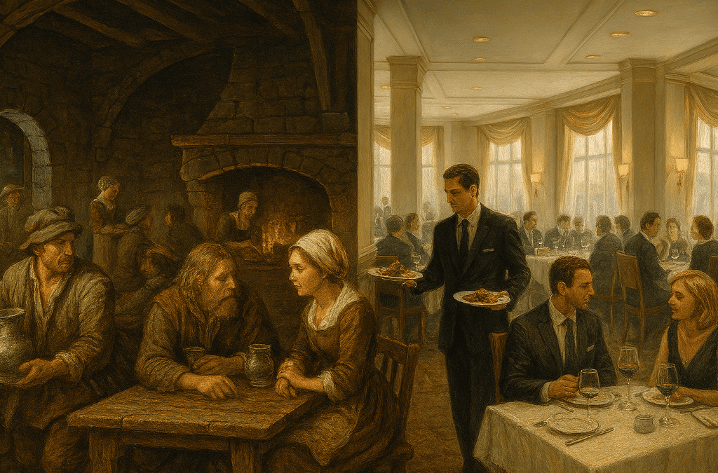 Des auberges médiévales aux restaurants modernes : L’Histoire fascinante de la naissance du service à table