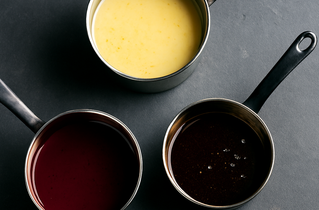 Le triptyque du beurre : maîtriser le beurre blanc, le beurre rouge et le beurre noir