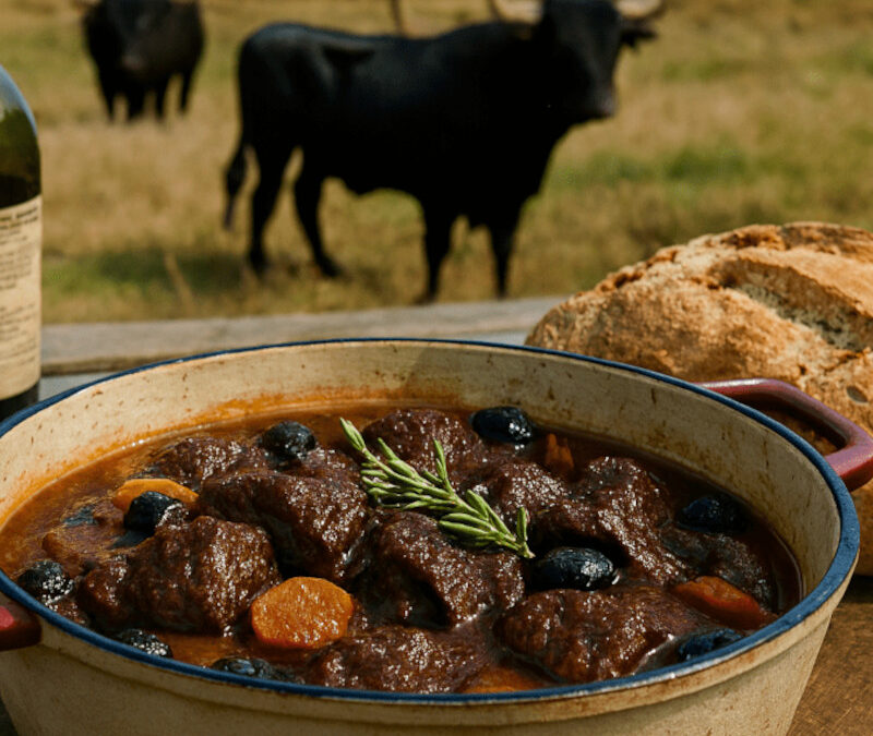 La gardiane de taureau : Histoire, terroir et tradition d&rsquo;un plat culte de Camargue