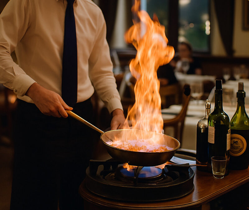 Pourquoi le flambage, entre maîtrise culinaire et mise en scène, fascine toujours