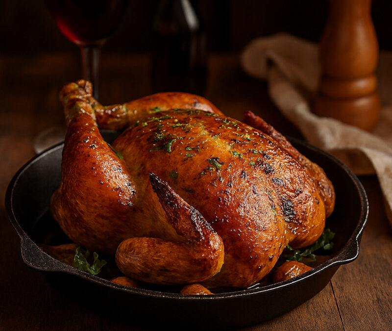 Comment avoir un poulet rôti croustillant et doré à la perfection ? Les secrets de la cuisine de terroir Française
