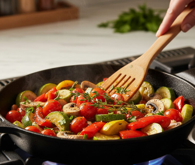 Comment éviter que les légumes rendent de l’eau à la poêle ? La technique infaillible pour les saisir au lieu de les bouillir