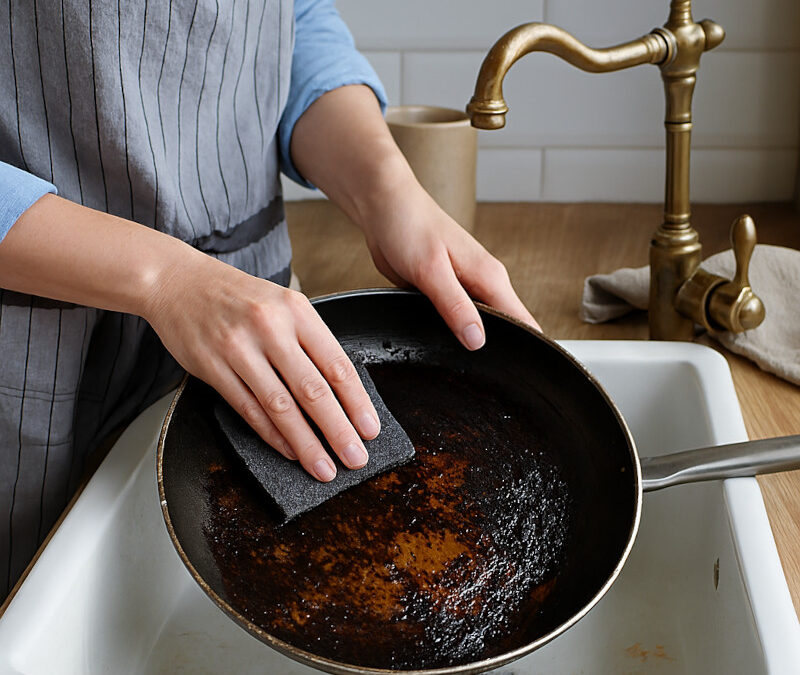 Comment nettoyer une poêle brûlée ? Le guide par matériau (cuivre, Inox, fonte, anti-adhésif)
