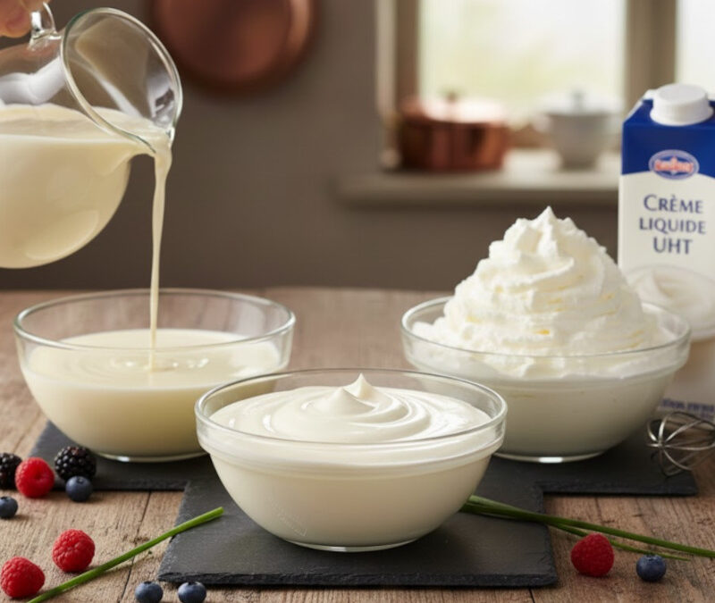 Crème liquide, épaisse, fleurette : Différences, histoire, régions et usages en Gastronomie Française