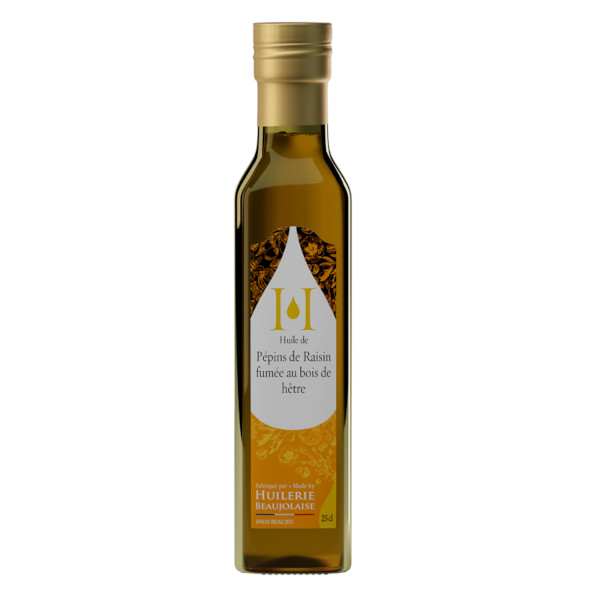Huile de pépins de raisin fumée au bois de hêtre