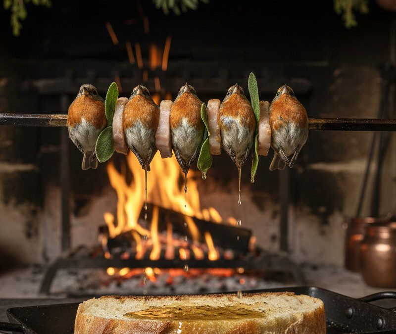 La brochette de Rigaou (Rouge-Gorge), la brochette interdite du terroir Provençal