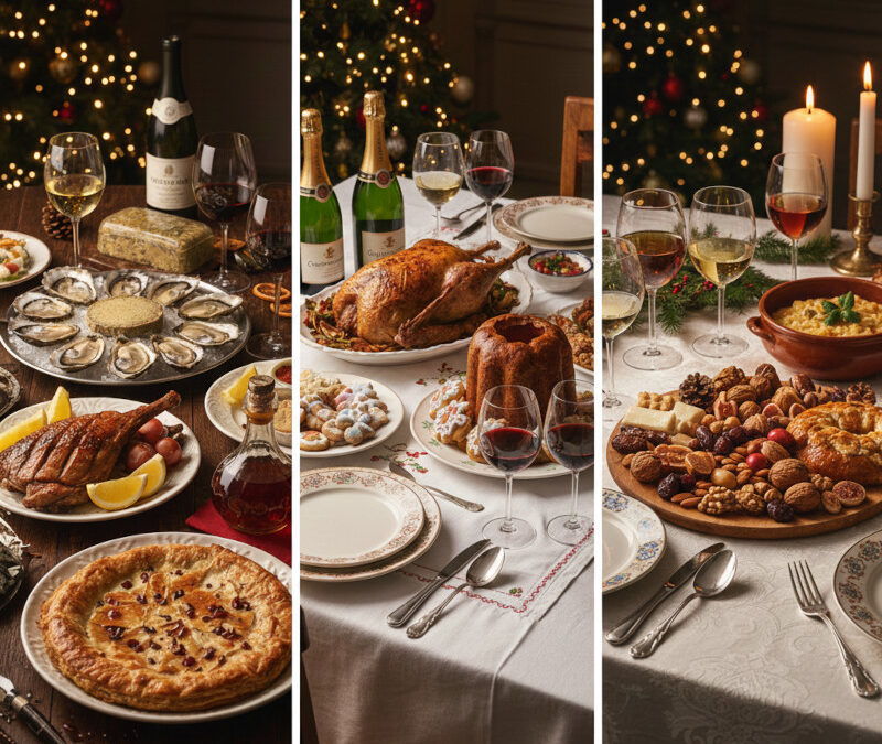 La gastronomie du réveillon : Le guide des accords mets, vins et desserts par région