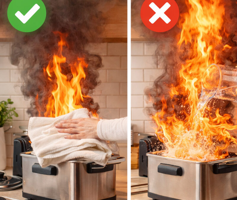 Ma friteuse prend feu : Les gestes qui sauvent et les erreurs mortelles