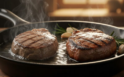 Pourquoi mon steak bout dans la poêle ? L&rsquo;erreur que font 90% des Français (et comment l&rsquo;éviter)