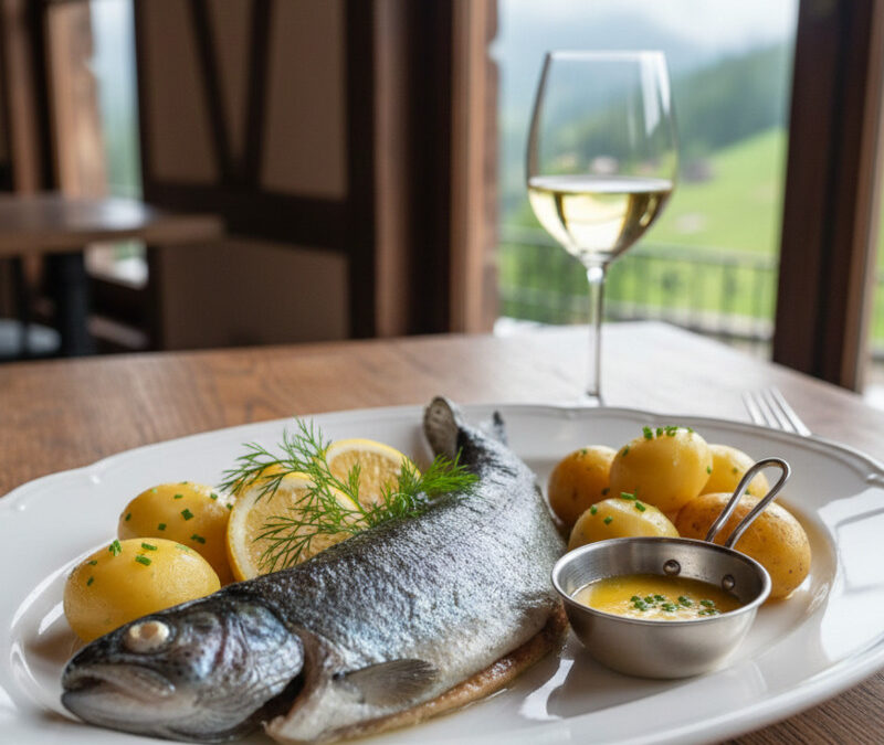 La truite au Bleu des Vosges : L&rsquo;alchimie de la fraîcheur et du vinaigre