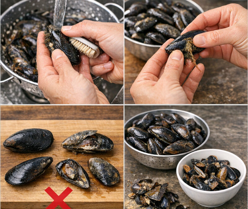 Comment bien nettoyer et trier les moules ? Reconnaître et éliminer les mauvaises étape par étape