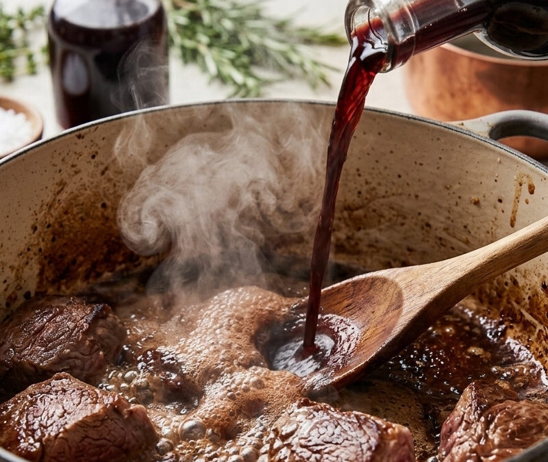 Comment le vinaigre artisanal transforme vos plats de longue cuisson : La science du déglaçage