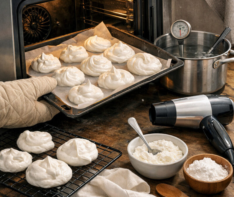 Comment rattraper une meringue qui reste molle après cuisson ?