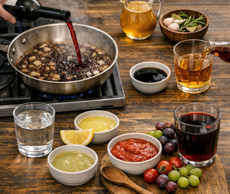 Comment remplacer le vin dans une recette de sauce