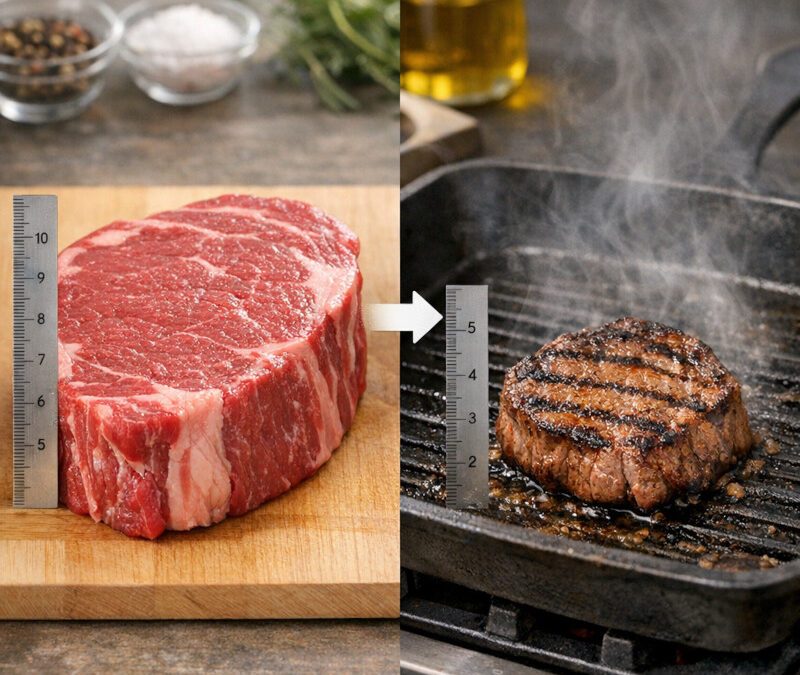 Pourquoi ma viande rétrécit de moitié à la cuisson ?