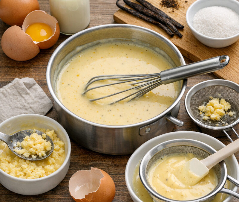 Pourquoi ma crème anglaise a t-elle des petits points jaunes et comment y remedier ?