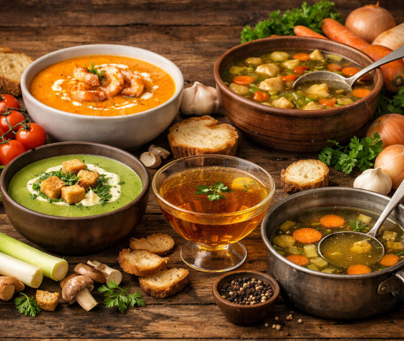Bisque, soupe, velouté, consommé, bouillon : Ne confondez plus les rois de la marmite