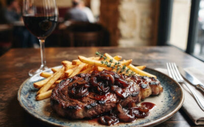 Entrecôte à la bordelaise : L’élégance d’un grand classique girondin entre échalotes confites et vin rouge de Bordeaux