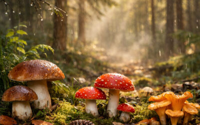 Les champignons d’été : Trésors discrets des forêts chauffées par les orages