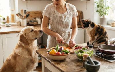 Peut-on cuisiner avec un chien ou un chat dans la cuisine ? Les vraies règles d’hygiène à la maison