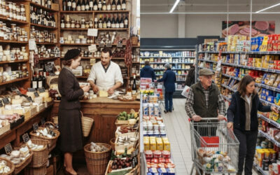 De l’épicerie à l’hypermarché : La révolution de la distribution qui a transformé la gastronomie française
