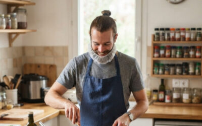 Faut-il attacher ses cheveux et protéger sa barbe lorsqu’on cuisine à la maison, même pour soi ?