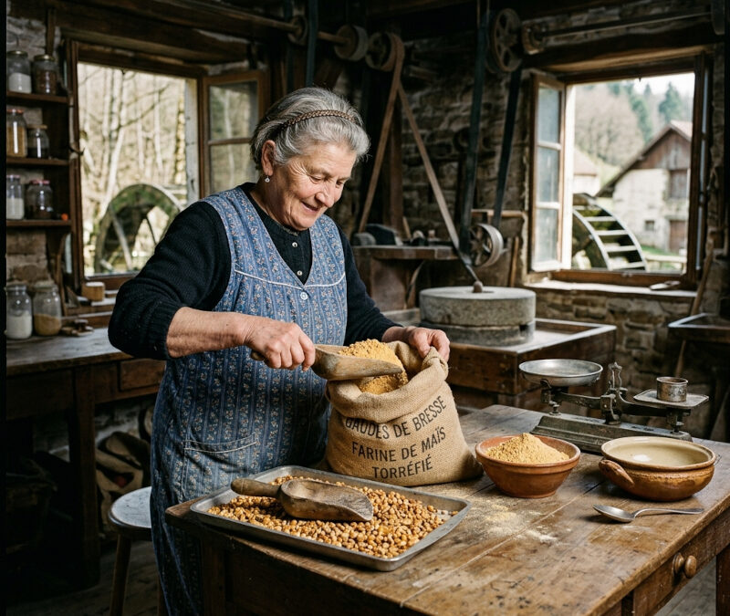 La farine de gaude : Histoire d’une farine de maïs torréfié devenue emblématique de la Bresse et de la Franche-Comté