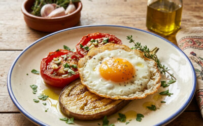Les œufs frits à la provençale : Une recette ancienne entre tomate, aubergine et huile d’olive