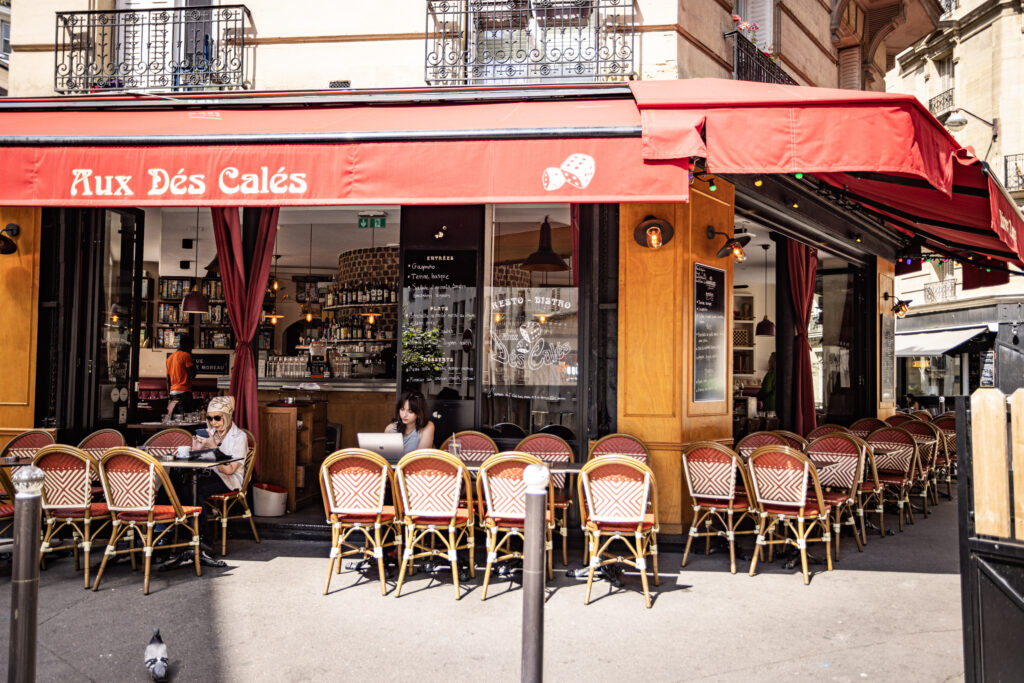 Aux Dés Calés Paris photo terasse