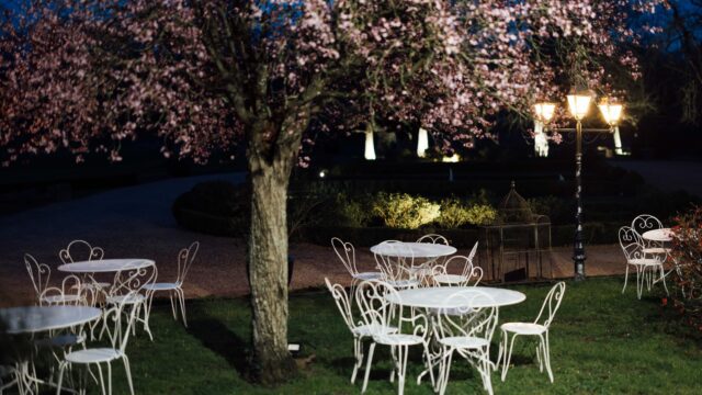 L’Orangerie restaurant du chateau terrasse jardin