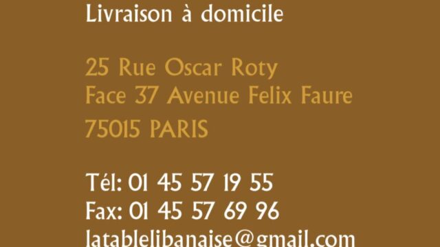 la table Libanaise restaurant Paris 15 aventureculinaire.fr 1
