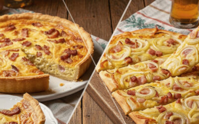 La guerre des tartes : Les 5 secrets qui séparent la vraie quiche Lorraine de la tarte flambée Alsacienne
