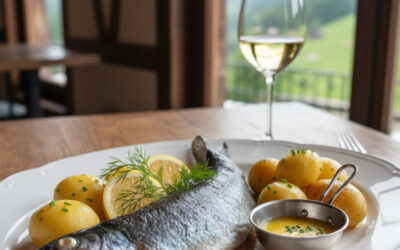 La truite au Bleu des Vosges : L’alchimie de la fraîcheur et du vinaigre