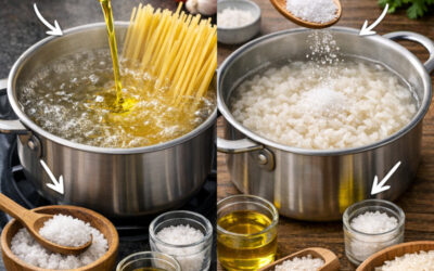 Dois-je mettre du sel et de l’huile dans l’eau des pâtes et du riz, comment et pourquoi ?